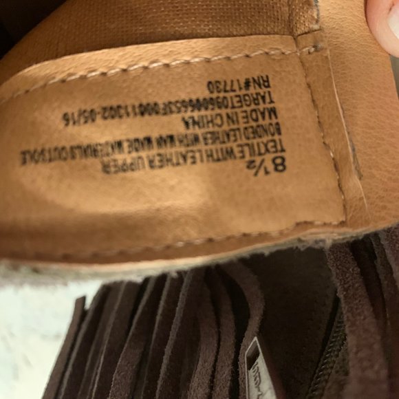 MOSSIMO Moccasin -Gray Suede Ankle Boots  Size 8.5 - Picture 5 of 6